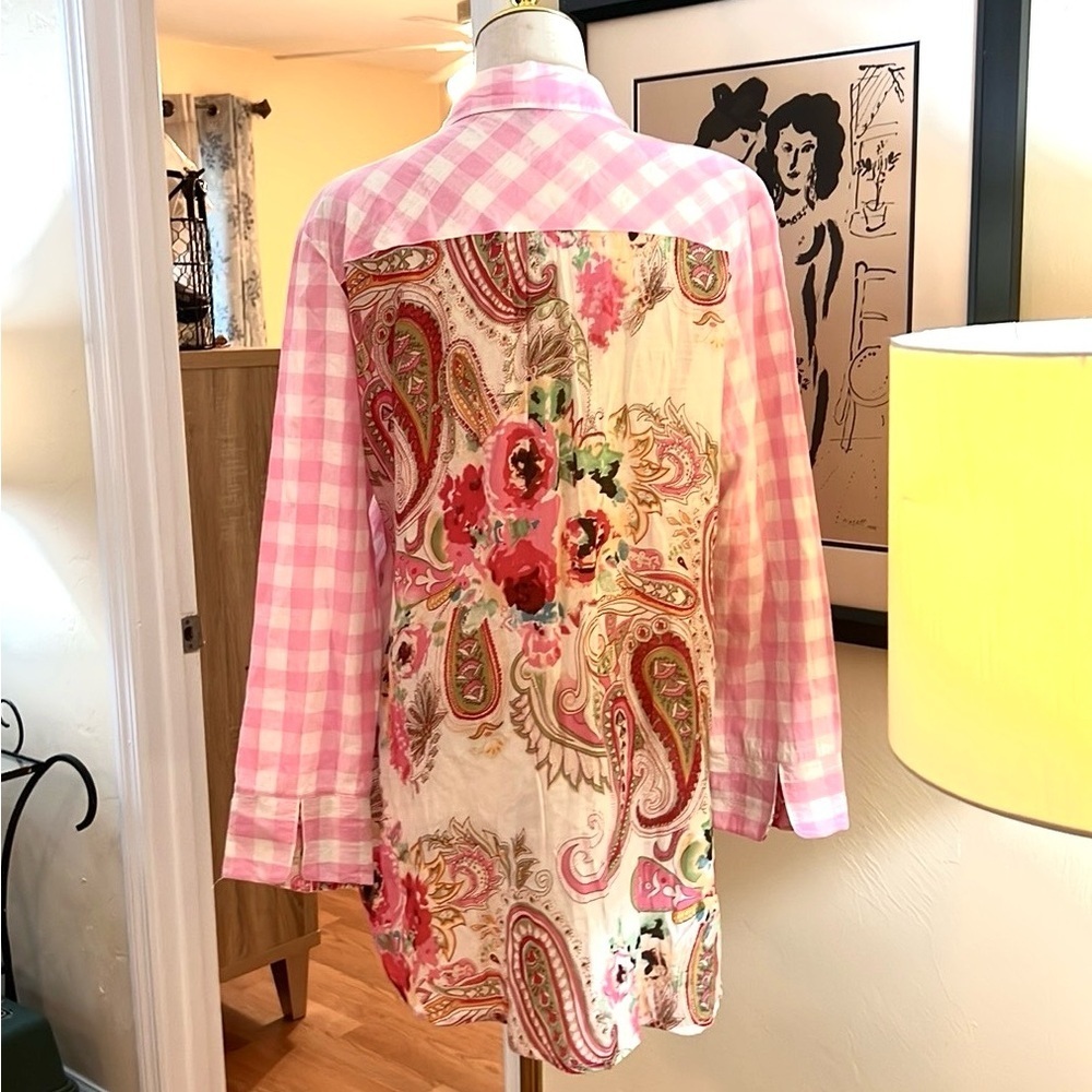 Shana,Fantastic Pink-Gingham Button-Up Shirt,Iconic SHANA,Excellent Condition - Picture 2 of 9